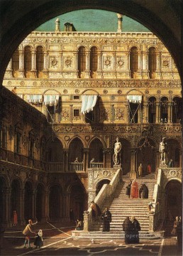 巨大なスカラ 1765 カナレット Oil Paintings